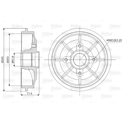 Kuva Jarrurumpu, Taka akseli CITROËN C2, C2 ENTERPRISE, C3 I, II, Pluriel, PEUGEOT 1007, 206 Halvkombi OE 424746, 4247 46, 424749