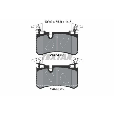 Kuva TEXTAR 2447301 Jarrupalat Ei kulumisenilmaisimelle MERCEDES BENZ: E sarja Sedan, T modell, CLK Coupe