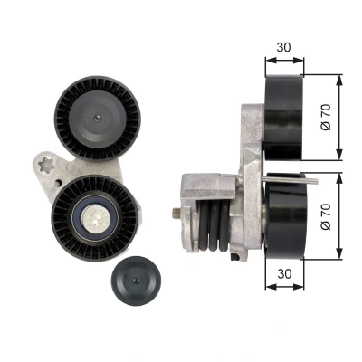 Kuva GATES FleetRunner Micro V Kit T39114 Kiristysrulla BMW: 5 Sedan, 3 Touring, Sedan