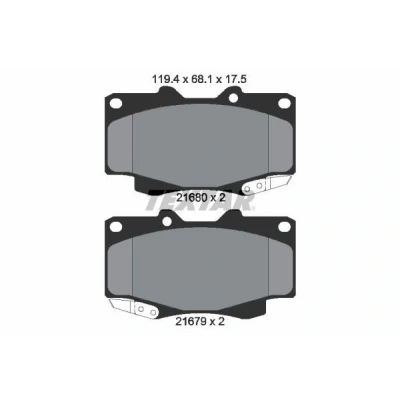 Kuva TEXTAR 2168003 Jarrupalat akustisella kulumavaroittimella TOYOTA: HILUX 3 Pick up, 6 up