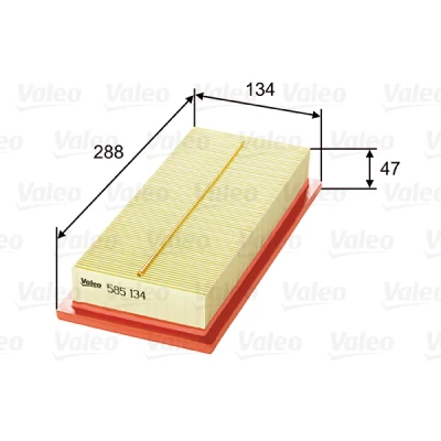 Kuva VALEO 585134 Ilmansuodatin 47 134 288 Suodatinpanos FIAT: Uno Hatchback, Punto I Hatchback