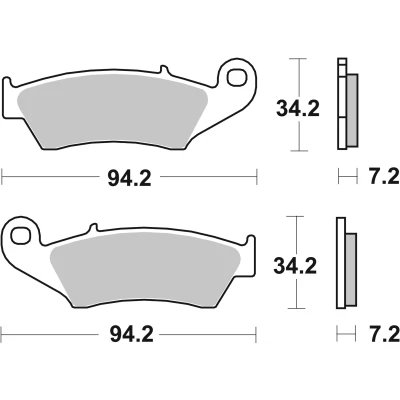 Kuva BREMBO Off Road, Carbon Ceramic 07KA17TT Jarrupalat Edessä ja takana