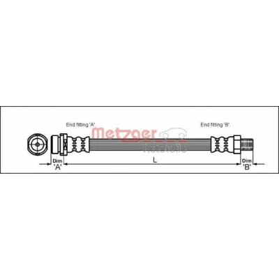 Kuva METZGER 4112314 Jarruletku 280 M10x1 FORD: MONDEO 3 Kombi, 3, Stufenheck