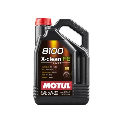 Kuva Moottoriöljy Motul 8100 X CLEAN FE 5W 30 C2/C3 1923447 OE PSA B71 2290, RENAULT RN17