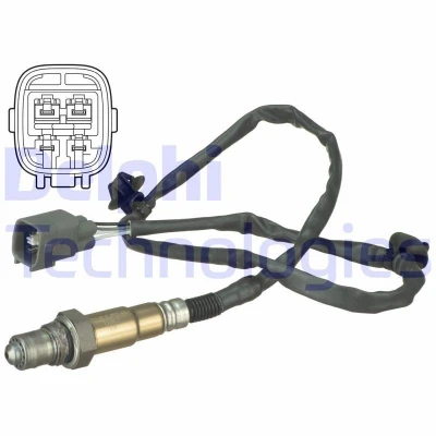 Kuva DELPHI ES20631 12B1 Lambda Anturi Planarsondi, Lämmitetty TOYOTA: Yaris I Hatchback