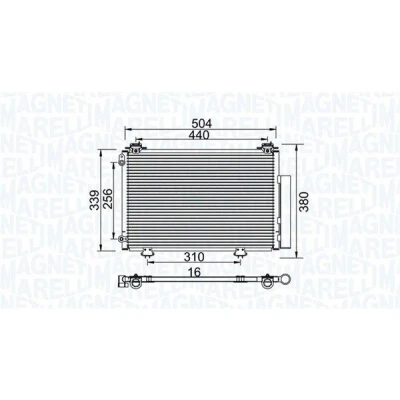 Kuva Kondensaattori, ilmastointilaite TOYOTA YARIS, YARIS VERSO OE 884500D020, 88450 0D020, 884500D021