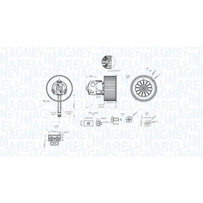 Kuva MAGNETI MARELLI 069412344010 Sähkömoottori, Sisätilanpuhallin 12