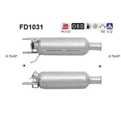Kuva AS FD1031 Hiukkassuodatin Euro4/Euro5 Kordieriitti MITSUBISHI: Outlander 2 SUV