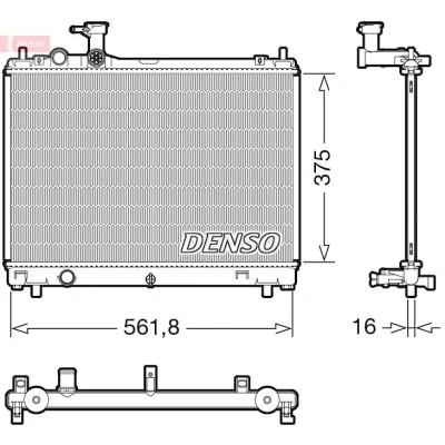 Kuva DENSO DRM47044 Jäähdytin 375 586 16