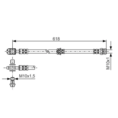 Kuva BOSCH 1 987 481 173 Jarruletku 605 VOLKSWAGEN: Passat B7 Variant, B6 Variant