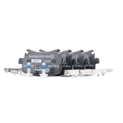 Kuva BREMBO P 85 073X Jarrupalat Kulumisenilmaisemelle Jarrusatulan ruuveilla Tarvikkeilla VOLKSWAGEN: Golf 6, Passat B6 Variant, B7 Variant