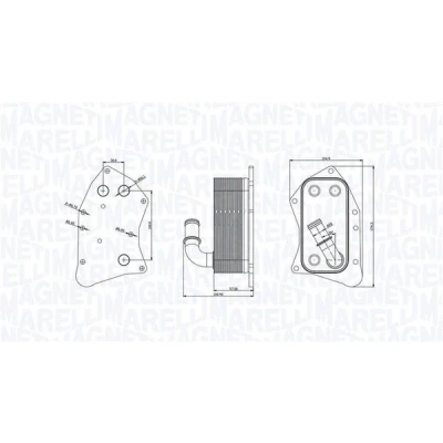 Kuva MAGNETI MARELLI 350300002300 Öljynjäähdytin OPEL: Astra H Caravan, Zafira B, Mokka / X