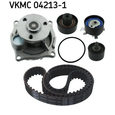 Kuva SKF VKMC 04213 1 Vesipumppu + Jakohihnasarja Tiivisteillä 129 FORD: Focus Mk1 Hatchback, MONDEO 2