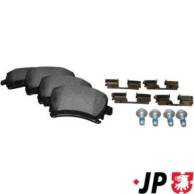 Kuva JP GROUP 1163705410 Jarrupalat Taka akseli Kulumisenilmaisemelle VOLKSWAGEN: Passat B6 Variant, B7 Golf 6, AUDI: A6 C6 Avant