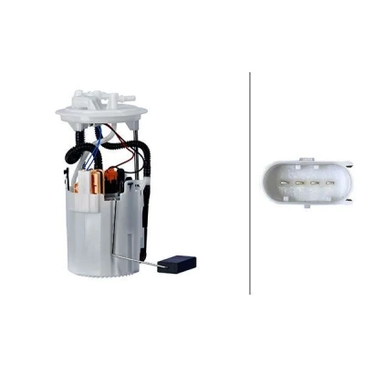 Kuva HELLA 8TF 358 303 971 Polttoainepumppu Tiivisteillä, Säiliön anturilla Sähköinen MERCEDES BENZ: Vito Mixto, Viano