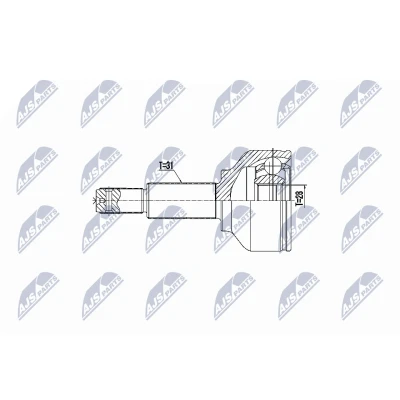 Kuva NTY NPZ FR 052 Vetonivel Etuakseli, oikea, vasen varmistusrenkaalla, takapuoli FORD: Transit Custom V362 Van, Tourneo Bussi