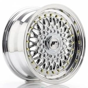 Kuva Japan Racing JR9 Silver Machined Lip With Rivet Gold 7,5x17 5/114/120 ET35 B74