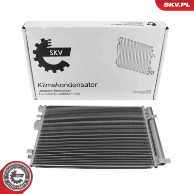Kuva ESEN SKV 86SKV520 Ilmastoinnin Lauhdutin Vedenerottimella Alumiini 489mm HYUNDAI: i20 I Hatchback (PB) 1.4 CRDi, 1.6 CRDi 2008 2015