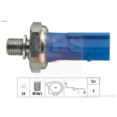 Kuva FACET 7.0212 Öljynpaineanturi M10x1 3 Made in Italy OE Equivalent