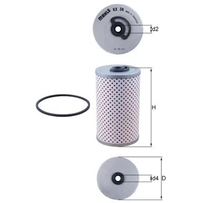 Kuva MAHLE ORIGINAL KX 36D Polttoainesuodatin Suodatinpanos