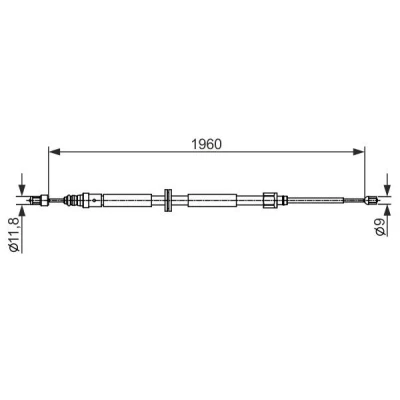 Kuva BOSCH 1 987 482 432 Käsijarruvaijeri 1960