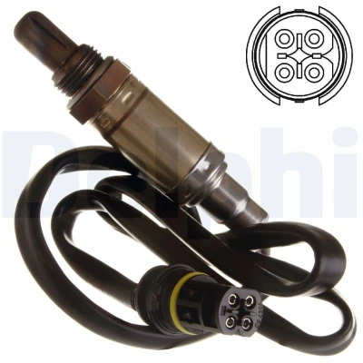 Kuva DELPHI ES10581 12B1 Lambda Anturi Sormisondi, Lämmitetty BMW: 3 Coupe, Cabriolet, MERCEDES BENZ: C sarja Sedan, E T modell