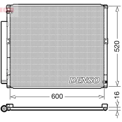 Kuva DENSO DCN50051 Ilmastoinnin Lauhdutin Vedenerottimella R 134a TOYOTA: Land Cruiser Prado 120