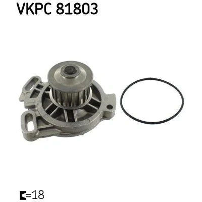 Kuva SKF VKPC 81803 Vesipumppu 18 Tiivisteillä Valurauta Hammashihnavedolle VOLKSWAGEN: Transporter 4 Bus,
