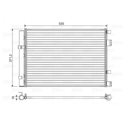 Kuva Kondensaattori, ilmastointilaite HYUNDAI ACCENT Sedan IV, i20 I, KIA RIO III, Hatchback Van III OE 976061R300, 97606 1R300