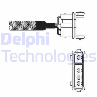 Kuva DELPHI ES10333 12B1 Lambda Anturi Sormisondi, Lämmitetty VOLKSWAGEN: Polo III Classic, GOLF 3, Passat B3/B4 Sedan, SEAT: Ibiza 2