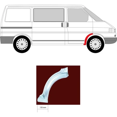 Kuva Lokasuoja, Eteen, oikea VW TRANSPORTER T4 Buss, Flak/chassi, Skåp OE