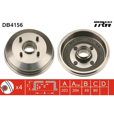 Kuva TRW DB4156 Jarrurumpu FORD: ESCORT 7