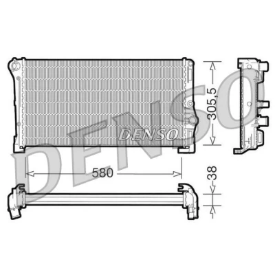 Kuva DENSO DRM13010 Jäähdytin Alumiini 580 305 38