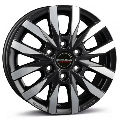 Kuva BORBET CW6 Dull Black Polished 6.5x16 6/130 ET54 B84.1