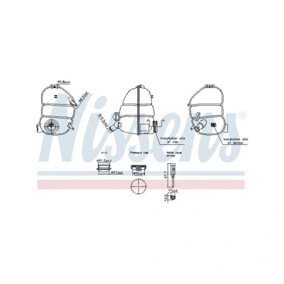 Kuva Neste/paisuntasäiliö, jäähdytysneste OPEL VECTRA B, B Halvkombi, Kombi, VAUXHALL VECTRA, Mk II OE 1304207, 1304218, 9049980
