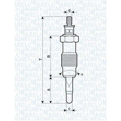Kuva MAGNETI MARELLI 062582804304 Hehkutulppa 11V 10A M12X1,25 FIAT: Ducato II Flatbed Kuorma auto/Alusta, Bussi