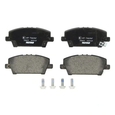 Kuva TEXTAR 2408701 Jarrupalat akustisella kulumavaroittimella Jarrusatulan ruuveilla HONDA: CIVIC 8 Hatchback