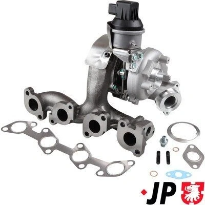 Kuva JP GROUP 1117412000 Turboahdin Pakokaasuahdin Tiivisteillä VOLKSWAGEN: Golf 6, Jetta 3