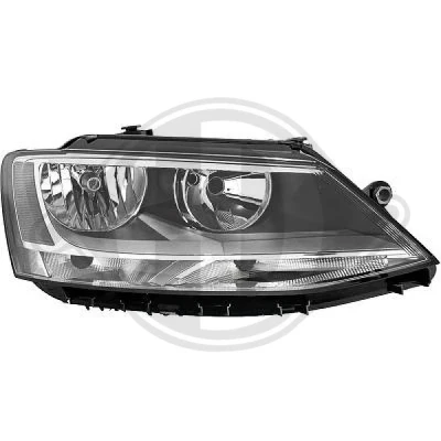 Kuva DIEDERICHS 2233080 Ajovaloumpio Oikea H7/H7 Halogeeni Oikeanpuoleiselle liikenteelle VOLKSWAGEN: Jetta 4