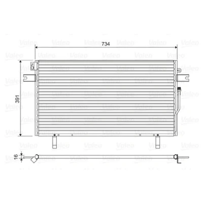 Kuva VALEO 814489 Ilmastoinnin Lauhdutin ilman vedenerotinta Alumiini 391mm