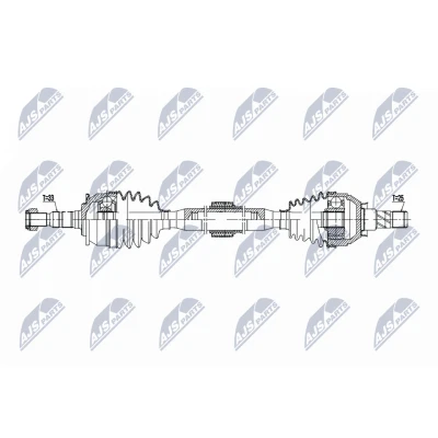 Kuva NTY NPW PL 152 Vetoakseli Etuakseli, oikea 962mm M1x/M22 Käsivaihteisto, 6 portainen