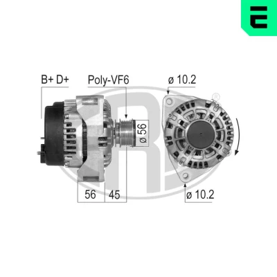 Kuva Laturi MERCEDES BENZ OE 010 154 01 02, 05 65 02