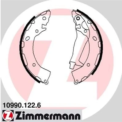 Kuva ZIMMERMANN 10990.122.6 Jarrukengät 203 32 Vivulla, Valokuva vastaa toimituslaajuutta HYUNDAI: Getz