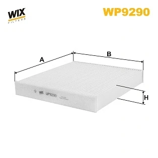 Kuva WIX FILTERS WP9290 Raitisilmasuodatin Hiukkassuodatin 195mm 213mm 30mm TOYOTA: Avensis III Farmari, Sedan, Land Cruiser Prado 120