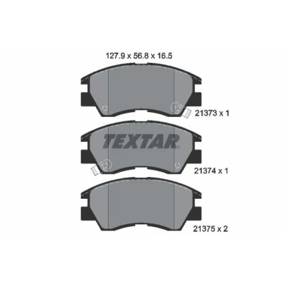 Kuva TEXTAR 2137301 Jarrupalat akustisella kulumavaroittimella MITSUBISHI: L200 II Pick up, PAJERO 1, L300 / Delica III Bussi