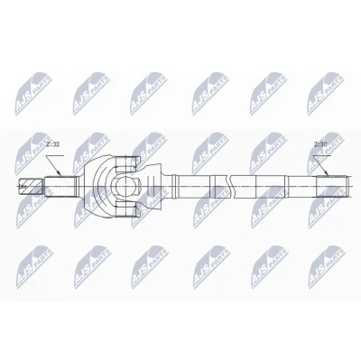 Kuva NTY NPW CH 124 Vetoakseli Etuakseli, vasen