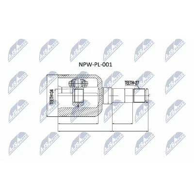 Kuva NTY NPW PL 001 Vetonivel Vaihteiston puoli, Etuakseli, oikea OPEL: Astra H Hatchback, Caravan, Vectra C Caravan