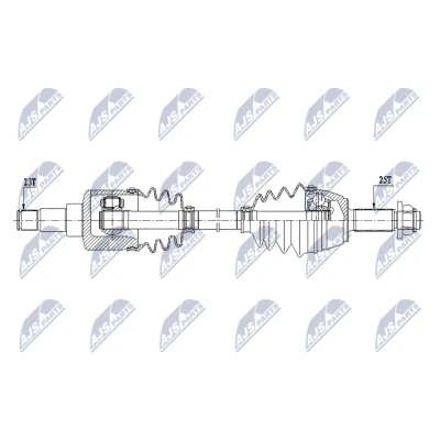 Kuva NTY NPW FR 172 Vetoakseli Etuakseli, vasen 630mm Käsivaihteisto, 6 portainen