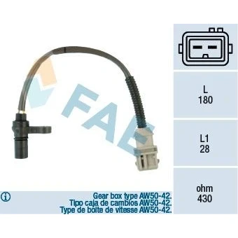 Kuva FAE 79125 Kampiakselin Asentotunnistin 2 VOLVO: 850 Sedan, V70 2, Farmari