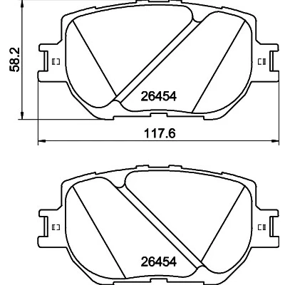 Kuva HELLA 8DB 355 041 221 Jarrupalat Ei kulumisenilmaisimelle Tarvikkeilla LEXUS: IS 3